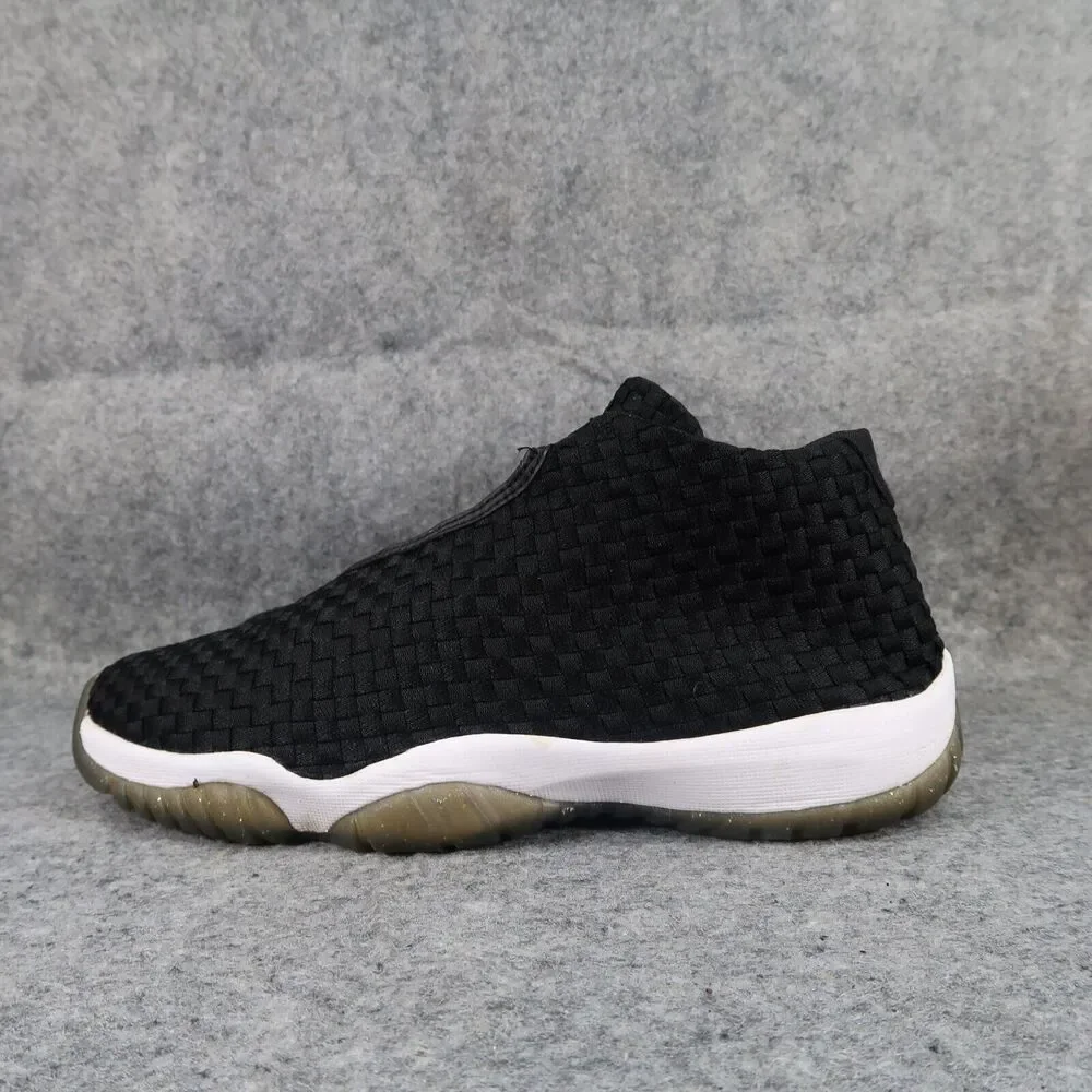 Jordan Future Sneakers Mens 8.5 Nike Air Shoes Woven Mid Black White Basketball